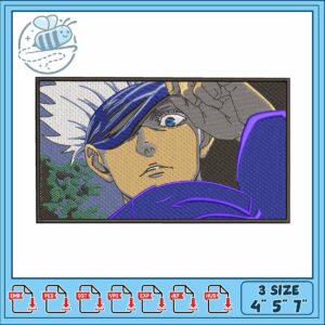 Gojo satoru jujutsu kaisen embroidery