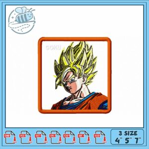 Goku Embroidery Design for All Craft Projects