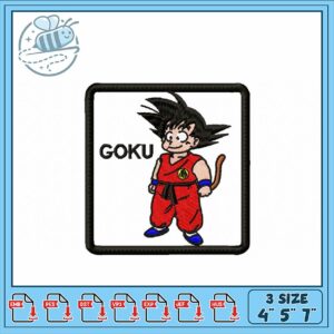 Goku Embroidery Design for Creative Projects 4x5x7