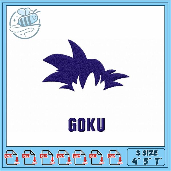 Goku Embroidery Design for Machine Embroidery Use