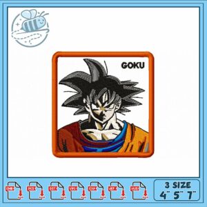 Goku Embroidery Design for Unique Apparel Projects