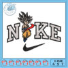 Goku Nike Swoosh Embroidery Design