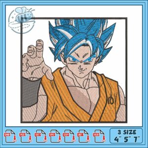 Goku ball dragon blue embroidery
