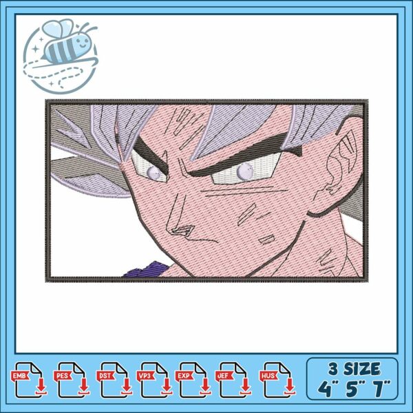 Goku cara ultra embroidery, dragon ball z goku figure​ embroidery