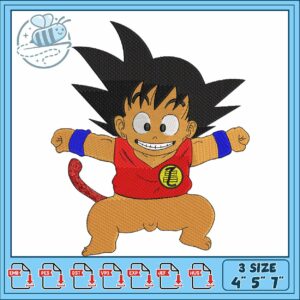 Goku desnudo face art embroidery