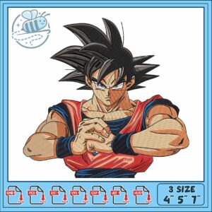 Goku dragon ball embroidery