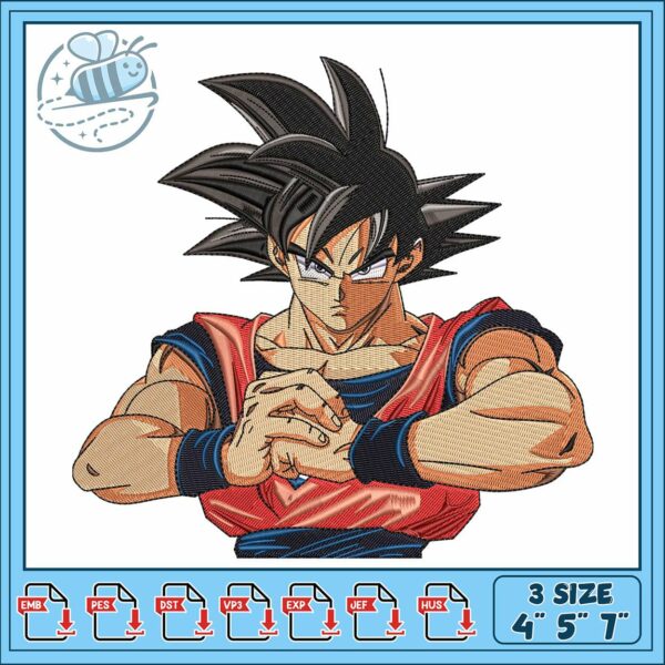 Goku dragon ball embroidery, goku dragon ball super​ embroidery