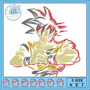 Goku drawing embroidery