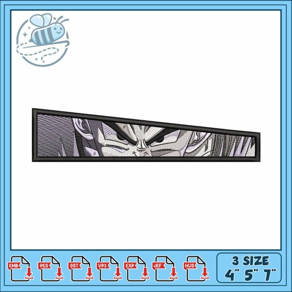 Goku eye black embroidery, goku eye color​​​ embroidery