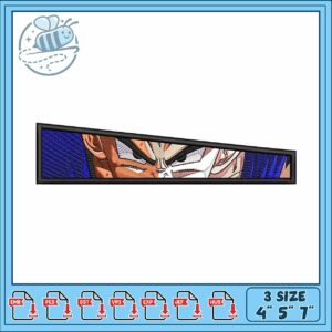 Goku eye design art embroidery