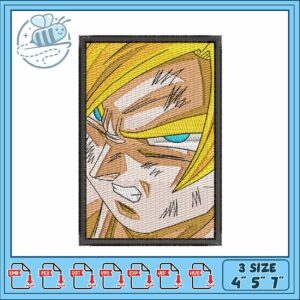 Goku frame art embroidery