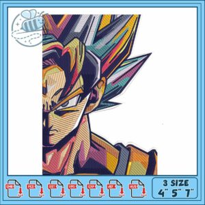 Goku half art embroidery