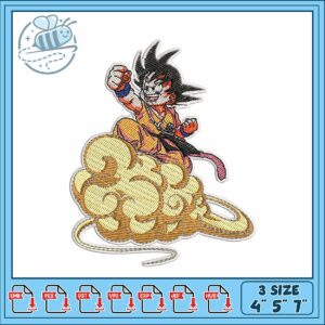 Goku kid art design embroidery