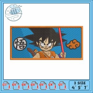 Goku kid art embroidery