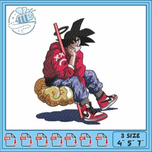 Goku man embroidery