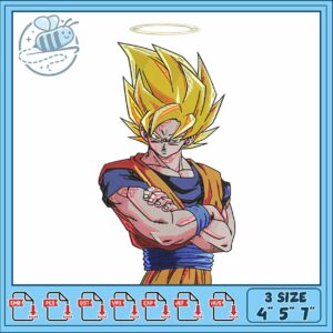 Goku modelo caro embroidery