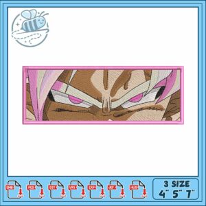 Goku pink anime art embroidery