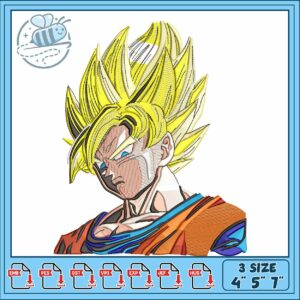 Goku saiyan art embroidery