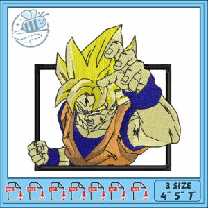 Goku ssj box art embroidery