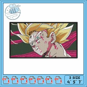 Goku ssj design art face embroidery