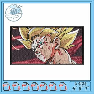 Goku ssj face art embroidery