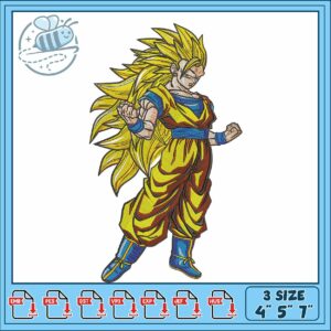 Goku super saiyan art embroidery