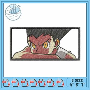 Gon box face art design embroidery