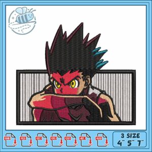 Gon rectangle art design embroidery
