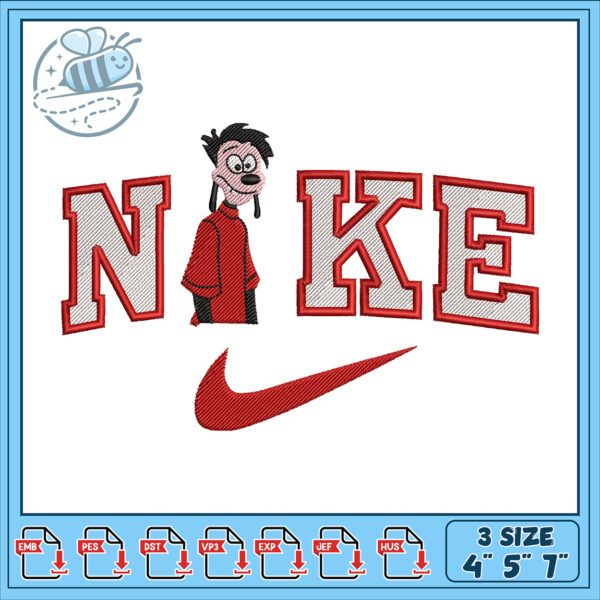 Goofy Nike Embroidery Design