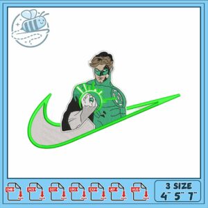Green Lantern Embroidery Design for Custom Apparel