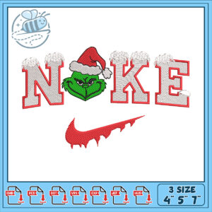 Grinch Christmas NOKE Embroidery Design File Download