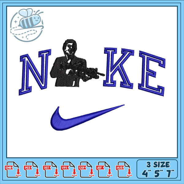 Gun NOKE Embroidery Design