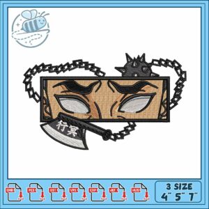 Gyomei eye art design embroidery
