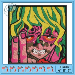 Gyutaro anime art design embroidery