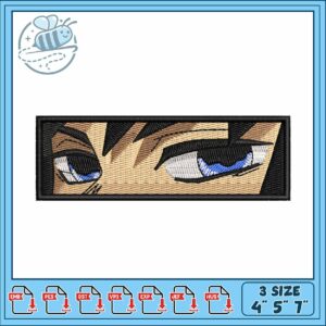 Gyuu eye art design embroidery