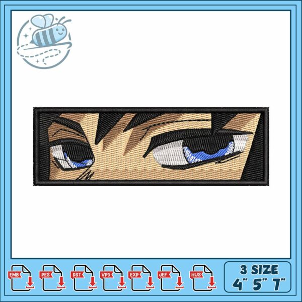 Gyuu eye art design embroidery, tomioka giyu​ embroidery