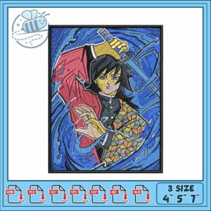Gyuu poster art design embroidery