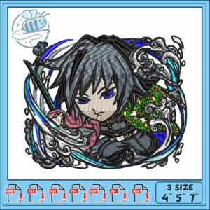 Gyuu water design embroidery