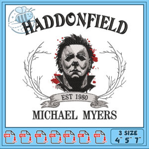 Haddonfield Michael Myers Embroidery Design Art