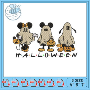 Halloween Ghost Embroidery Design for Fun Decor