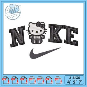 Halloween Hello Kitty Nike Embroidery Design