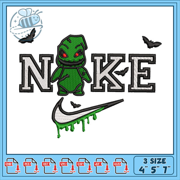 Halloween Nike Oogie Boogie Embroidery Design