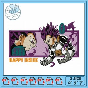 Happy Inside Dragon Themed Embroidery Design Files
