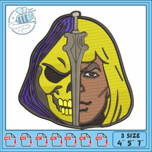 He man skeletor design embroidery 