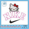 Hello Kitty Nike Embroidery Design in Three Sizes