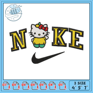 Hello Kitty Nike Inspired Embroidery Design File