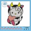 Hello kitty art logo embroidery, hello kitty costume embroidery