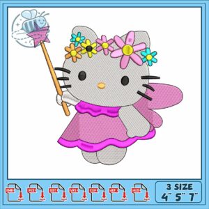 Hello kitty cartoon embroidery