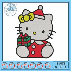 Hello kitty christmas art embroidery