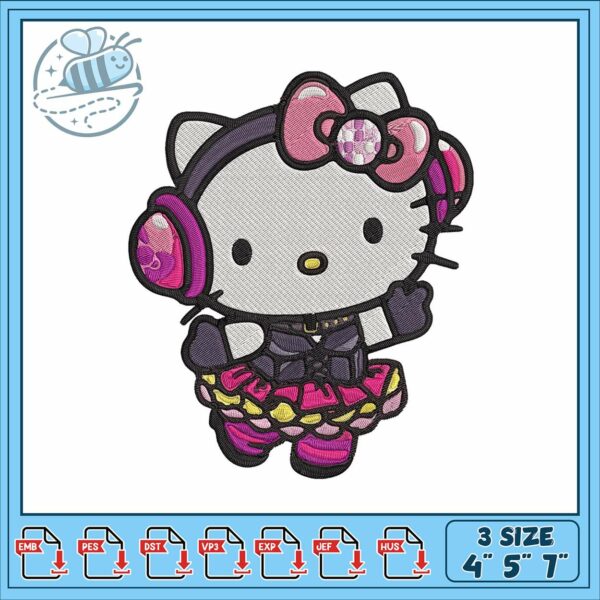 Hello kitty idol embroidery, cute hello kitty wallpaper embroidery